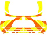 Striping Toyota Highlander SMUR Chevrons Orange/Jaune 15 cm