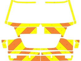 Striping Toyota Landcruiser V8 MUG Chevrons Orange/Yellow 15 cm OLV Aalst