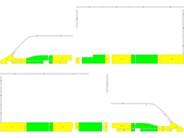 Striping Opel Movano  Old model  kastopbouw Half Battenburg Green/Yellow/White  left   right  Antwer