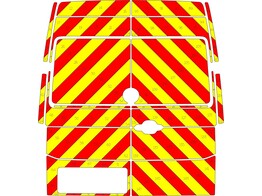 Striping Volkswagen Crafter 2017 H3 - Chevrons Red/Yellow 10cm - without windows