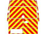 Striping Volkswagen Crafter 2017 H3 - Chevrons Red/Yellow 10cm - without windows