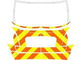 Striping Ssangyong Korando 2012 2019 - Half Chevrons Orange/Yellow/White 10 cm