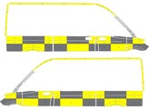 Striping MB Sprinter 2019 RWD L2H2  Traffic Officer KIT Avery Prismatic Jaune / Oralite Noir  gauche