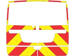 Striping MB Vito 2008 Chevrons Rouge/Jaune 20 cm - hayon