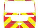 Striping MB Vito 2008 Chevrons rood/geel 20cm klep