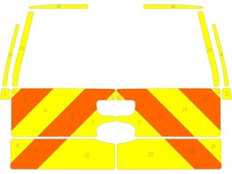 Striping Ford Ranger 4x4 Chevrons Oranje/Geel 15cm