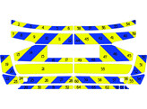 Striping Skoda Superb combi - Chevrons T11500 Blue/Yellow 10 cm