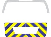 Chevronpatroon Koffer Mercedes Vito Politie Klasse 3 Geel/blauw 10 cm