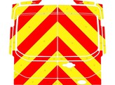 Striping Ford Transit 2017 H2 - Chevrons T11500 Red/Yellow 20 cm - doors ithout windows   camera