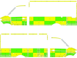 Striping MAN TGE/Strobel Kast Battenburg groen/geel/wit HVZ Westhoek