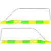 Striping Mercedes Sprinter 2012 L2H2 - Half Battenburg T11500 Yellow/Green/White  left   right  2 sl