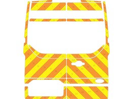 Striping Ford Transit Custom H2 Chevrons 10cm geel/oranje - T11500 Orange/Yellow