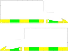 Striping Ford Transit half Battenburg Groen/Geel/Wit  links   rechts  RKV Limburg 1-LAZ-620