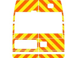 Striping Ford Transit  oud model  H2 Chevrons 10cm - T11500 Orange/Gelb 270 