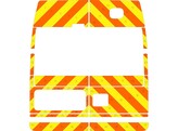 Striping Ford Transit  oud model  H2 Chevrons 10cm - T11500 Orange/Gelb 270 