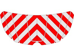 Red/White RA2 10cm Renault Trafic 2022 H1 - Hood