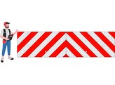 Rood/Wit RA2 10cm Renault Master - achterzijde  plaat 