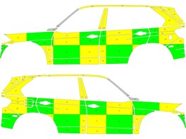 Arisco Bumpers Dacia Dokker 2013- Avery Prismatic T7514 Orange with parking sensors