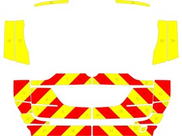 Striping opel zafira Chevrons Rood/Geel 10 cm