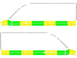 Volkswagen Crafter L3H3 Half Battenburg Groen/Geel/Wit  links   rechts  1 schuifdeur RKV Hamont-Achel