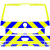 Striping  VW T6.1 Chevrons gelb/blau 15cm