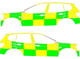 Striping BMW X3  2011-2016 Battenburg jaune/vert/blanc SMUR