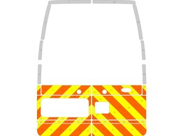 Striping Ford Transit  old model  H3 Half Chevrons Orange/Yellow/White 10 cm