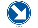 Traffic Sign D1 Class III on magnetic sheet 700 mm