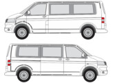 Contour VW Transporter T5 Avery Prismatic White POLITIE