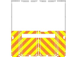 Striping Mercedes Sprinter Kastopbouw Half Chevrons Oranje/Geel/Wit 10 cm RKV