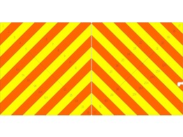 Striping Mercedes Sprinter Kastopbouw Half Chevrons Oranje/Geel/Wit 10 cm RKV Prov. W-VL