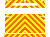 Striping Ford Transit Laadklep Half Chevrons Orange/Yellow 10cm RKV Limburg 1-LAZ 620