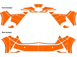 Arisco Bumpers Toyota Yaris Hybride - Avery Prismatic W7514 Orange