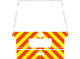 Striping VW T5 H2 - Half Chevrons T11500 orange/yellow/white 10 cm - tailgate glazed