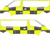 Striping Renault Trafic 2022 L2H1 Traffic Officer KIT  links   rechts  2 schuifdeuren