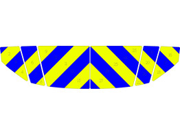 Chevron pattern Hood Volkswagen Tiguan Police class 3 yellow/blue