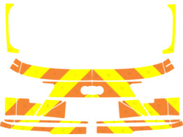 Striping Audi Q7 2015- - Chevrons Orange/Yellow 15 cm
