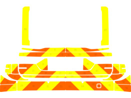 Striping Volvo V90 2018- Chevrons T11500 Orange/Yellow 15 cm trunk lid with window