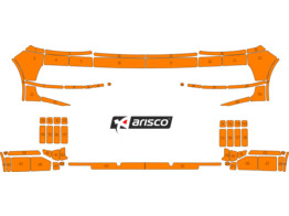 Arisco Bumpers VW Transporter T6 2016 2021 Avery Prismatic Fluo Orange front PS   rear PS with doors