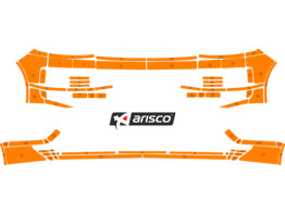 Arisco Pare-chocs VW Transporter T6 2016 2021 Avery Prismatic Fluo Orange avec couvercle de coffre d