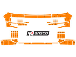 Arisco Bumpers VW Transporter T6 2016 2021 Avery Prismatic Fluo Orange with 2 doors front PS   rear