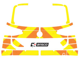 Striping Volkswagen Passat Break 2014 - Chevrons Avery Prismatic T11500 Orange/Yellow 15 cm