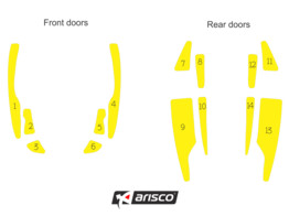 Striping Volkswagen Passat Break 2014 - Bespoke panels for inside doors T11513 Yellow