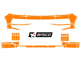 Arisco Sto stangen VW Transporter T6 2016 2021 Avery Prismatic Fluo Orange Barn Door