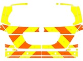 Striping Mercedes R320 CDI 4mat  2006-2009  - Chevrons T11500 Oranje/Geel 15 cm MUG/SMUR