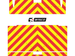 Striping Renault Master H1 Citybox - Chevrons T7500 Rouge/Jaune 10 cm - ZdS Hainaut-Centre